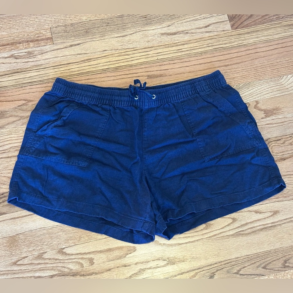 Nautica Navy Blue Linen Shorts size XXL
